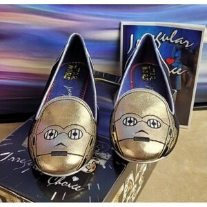 DISNEY Parks Star Wars Irregular Choice C-3PO Women's Flats Shoes 8, NIB